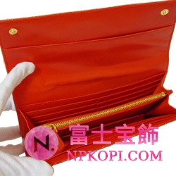 ミュウミュウ MIU MIU 長財布 サイフ 財布 さいふ オレンジ 5M1109-ST-COCCO-LUX-PAPRIKA